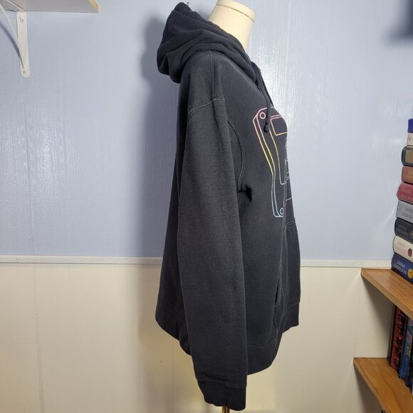 Port & Company Large Black "Best of 80's" Colorful Outlined Cassette Tape Hoodie - Picture 5 of 10